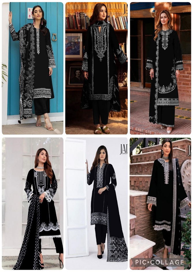 Bin Saeed Black And White By Jade Printed Lawn Cotton Pakistani Dress Material Wholesale Online
